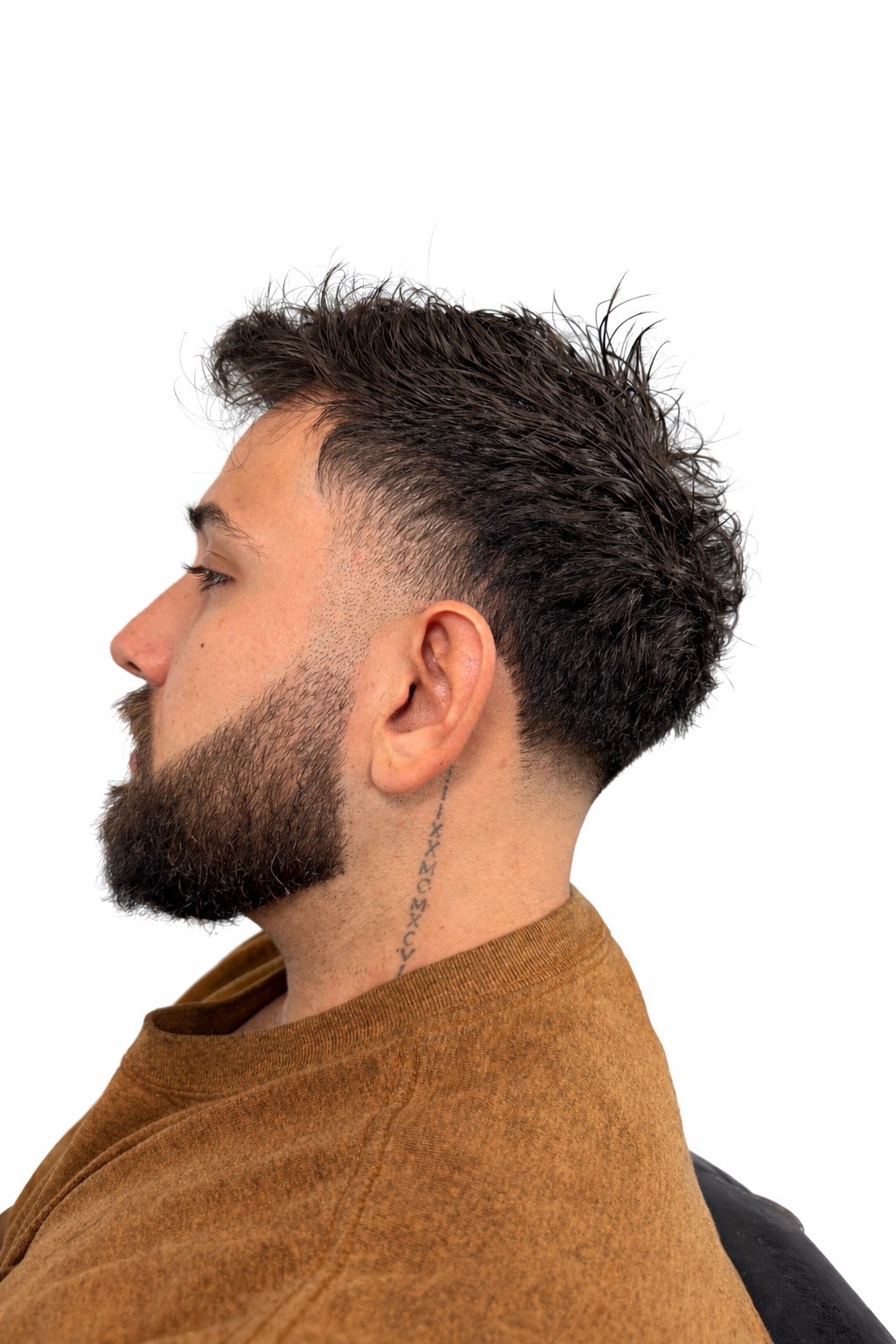 Curly taper fade